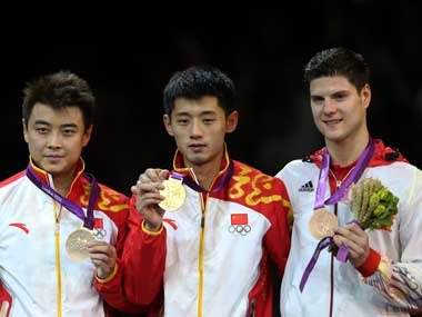Olympics: China's Zhang beats compatriot to win TT gold Olympics: China's Zhang beats compatriot to win TT gold