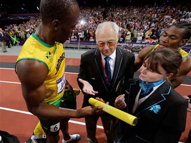 Bolt gets to keep world record 4x100m baton Bolt gets to keep world record 4x100m baton
