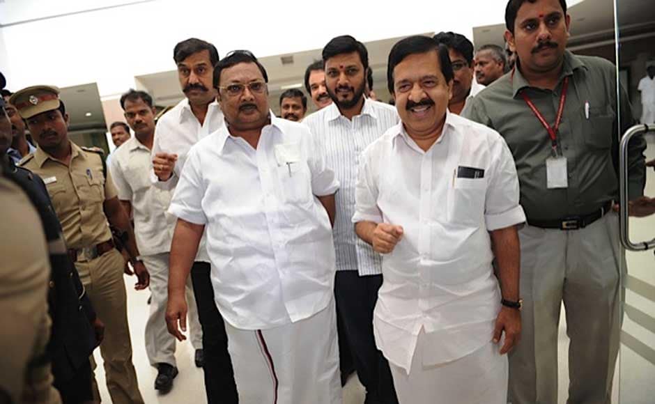 Union cabinet minister MK Azhagiri and Kerala Pradesh Congress Committee President, Ramesh Chennithala visited Union Minister Vilasrao Deshmukh last week at the Global Hospitals in Chennai where he was admitted. Deshmukh passed away today afternoon. Firstpost Union cabinet minister MK Azhagiri and Kerala Pradesh Congress Committee President, Ramesh Chennithala visited Union Minister Vilasrao Deshmukh last week at the Global Hospitals in Chennai where he was admitted. Deshmukh passed away today afternoon. Firstpost