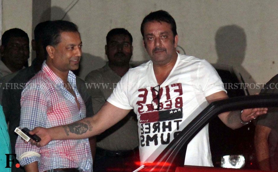 Sanjay Dutt celebrates Eid at Salman Khan's residence. Sachin Gokhale/Firstpost Sanjay Dutt celebrates Eid at Salman Khan's residence. Sachin Gokhale/Firstpost