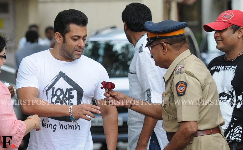 Salman Khan celebrates Eid at his Carter Road residence. Sachin Gokhale/Firstpost Salman Khan celebrates Eid at his Carter Road residence. Sachin Gokhale/Firstpost