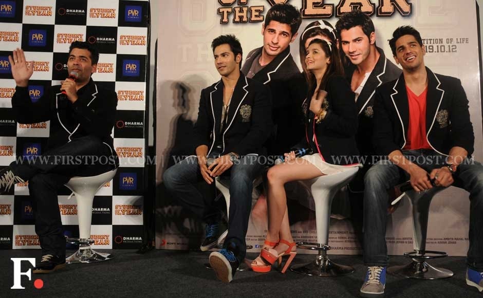 Karan Johar, Varun Dhawan, Alia Bhatt and Siddharth Malhotra. Sachin Gokhale/Firstpost Karan Johar, Varun Dhawan, Alia Bhatt and Siddharth Malhotra. Sachin Gokhale/Firstpost