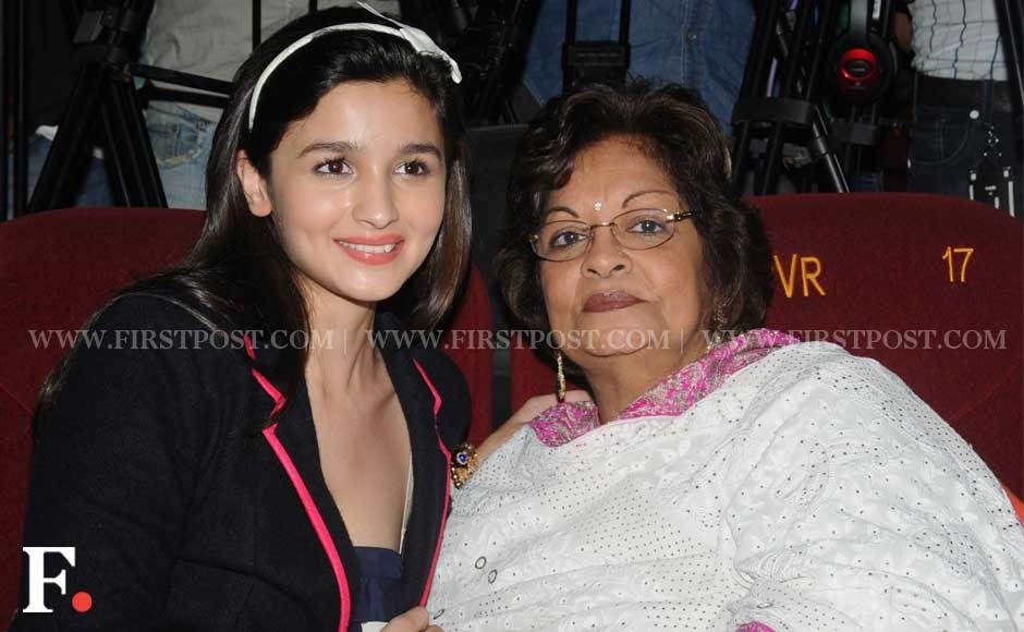 Alia Bhatt and Karan's mother Hiroo Johar. Sachin Gokhale/Firstpost Alia Bhatt and Karan's mother Hiroo Johar. Sachin Gokhale/Firstpost