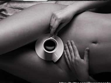 Poonam Pandey does it again.... naked but for a coffee cup!