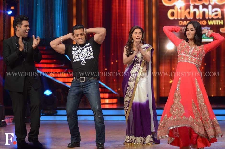 Karan Johar, Salman Khan, Madhuri Dixit and Katrina Kaif. Sachin Gokhale/Firstpost Karan Johar, Salman Khan, Madhuri Dixit and Katrina Kaif. Sachin Gokhale/Firstpost