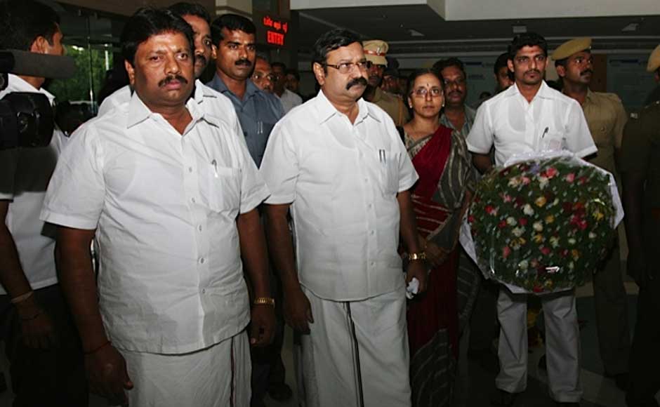 Tamil Nadu Health Minister VS Vijay at the hospital to pay homage. Firstpost Tamil Nadu Health Minister VS Vijay at the hospital to pay homage. Firstpost