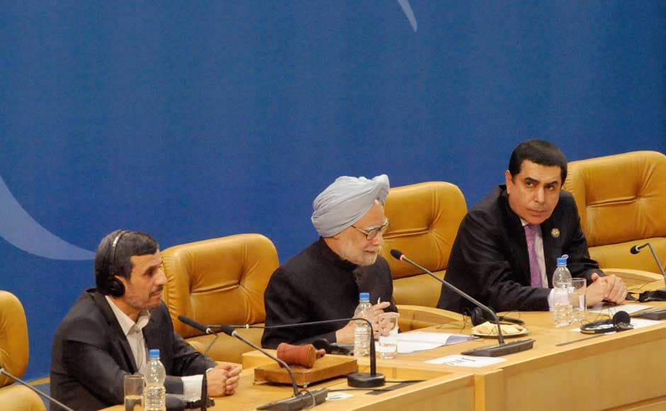 <br />Prime Minister, Manmohan Singh addressing the XVI Non-Aligned Movement (NAM) Summit, in Tehran, Iran on 30 August 2012. Iranian President, Mahmoud Ahmadinejad is also seen. Image courtesy PIB <br />Prime Minister, Manmohan Singh addressing the XVI Non-Aligned Movement (NAM) Summit, in Tehran, Iran on 30 August 2012. Iranian President, Mahmoud Ahmadinejad is also seen. Image courtesy PIB