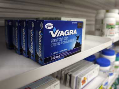 A box of Viagra, typically used to treat erectile dysfunction, is seen in a pharmacy. Reuters