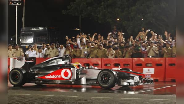 Images: Hamilton sets Mumbai on fire in Vodafone Speed Fest 
