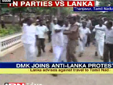 Fresh protests in Tamil Nadu against Sri Lankan pilgrims Fresh protests in Tamil Nadu against Sri Lankan pilgrims