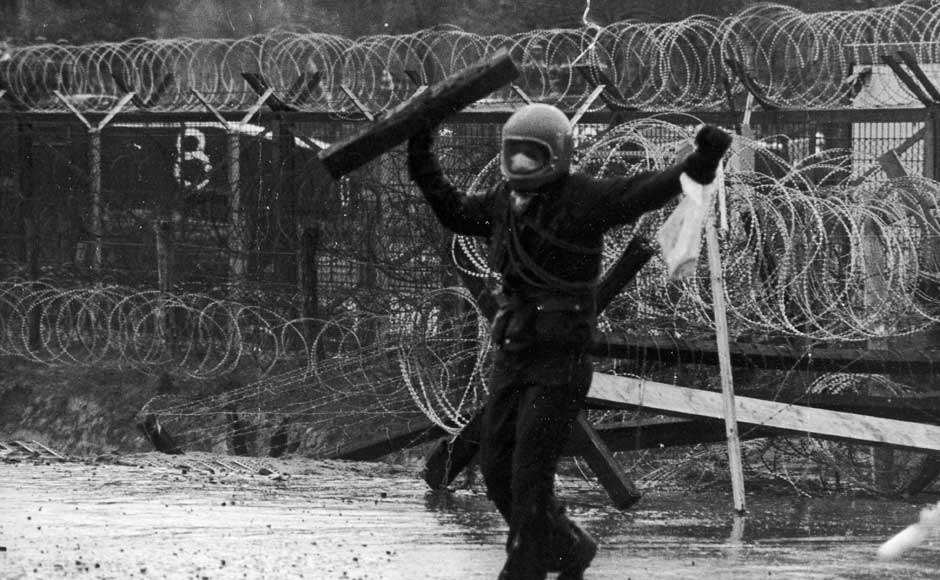 <br />One of the 1,500 anti-nuclear demonstrators at the site of the proposed nuclear power plant in Brokdorf on the Elbe estuary in West Germany on 16 November 1976. Keystone/Getty Images <br />One of the 1,500 anti-nuclear demonstrators at the site of the proposed nuclear power plant in Brokdorf on the Elbe estuary in West Germany on 16 November 1976. Keystone/Getty Images