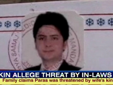 Police says Paras Bhasin death not honour killing Police says Paras Bhasin death not honour killing