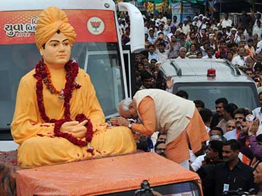 God save Vivekananda from the love of Modi, Mamata and Madam God save Vivekananda from the love of Modi, Mamata and Madam
