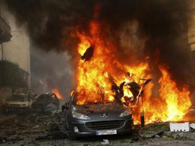 Car bomb kills 8 in Beirut, Syria link suspected Car bomb kills 8 in Beirut, Syria link suspected