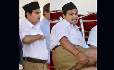 Images: Shocked in shorts! That's BJP boss Nitin Gadkari