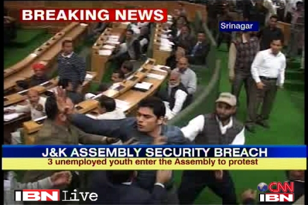 J&K Assembly security breach: five policemen suspended J&K Assembly security breach: five policemen suspended