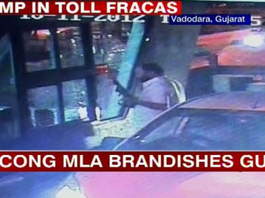 Cong MP threatens toll booth personnel with gun, FIR filed Cong MP threatens toll booth personnel with gun, FIR filed