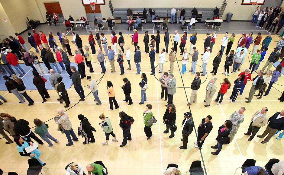 US 2012 Election Images: Long, Long Lines For Voting -World News ...