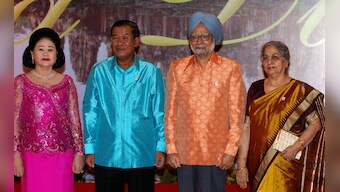 Images: Manmohan Singh's fancy dress moment in Cambodia!