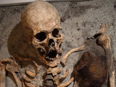 Rare 'vampire' skeleton unearthed in Nottinghamshire