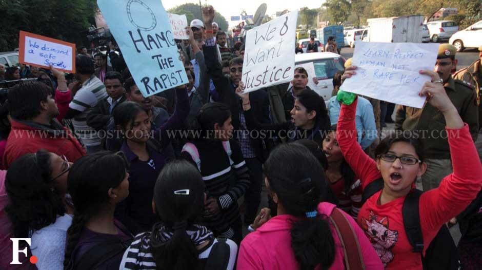 Students protest the incident, demanding justice for the victim. Naresh Sharma/Firstpost Students protest the incident, demanding justice for the victim. Naresh Sharma/Firstpost