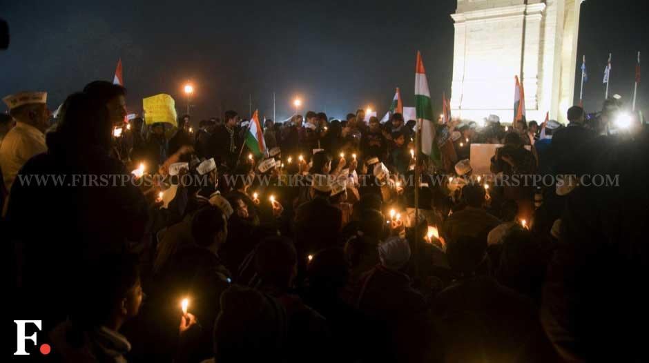 Activists and citizens gather at India gate to protest against the incident. Naresh Sharma/Firstpost Activists and citizens gather at India gate to protest against the incident. Naresh Sharma/Firstpost