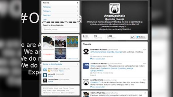Anonymous hacks BSNL's website