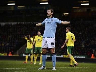 EPL: Dzeko inspires City as United seal win EPL: Dzeko inspires City as United seal win