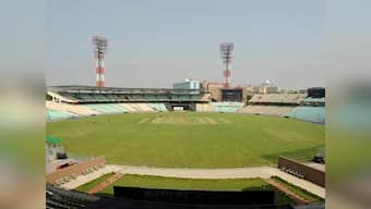 Eden curator shooes away Atherton from the pitch