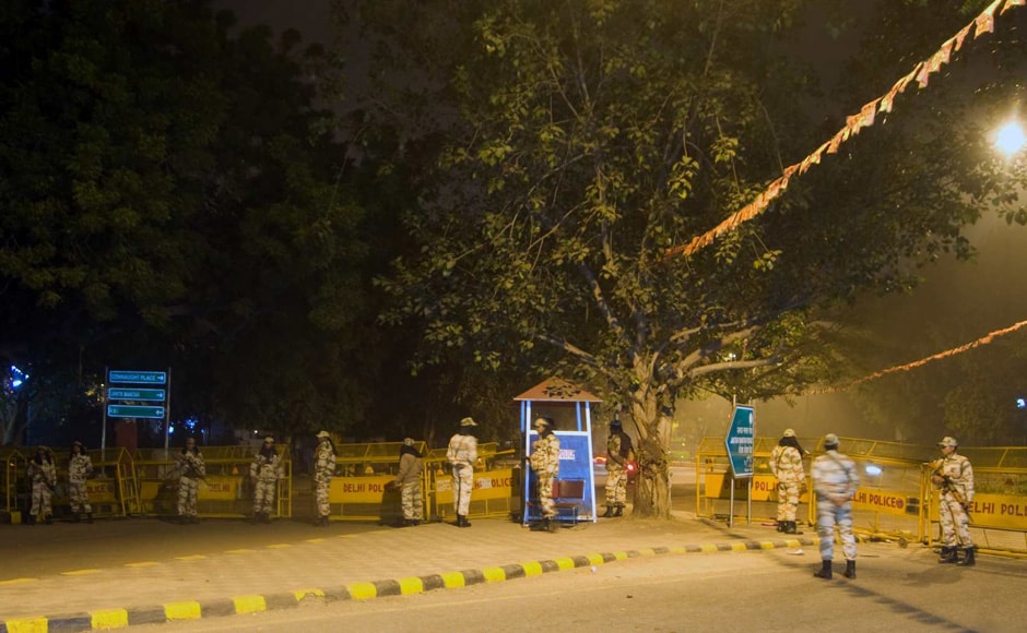 Security outside Jantar Mantar in Delhi. Naresh Sharma/Firstpost Security outside Jantar Mantar in Delhi. Naresh Sharma/Firstpost