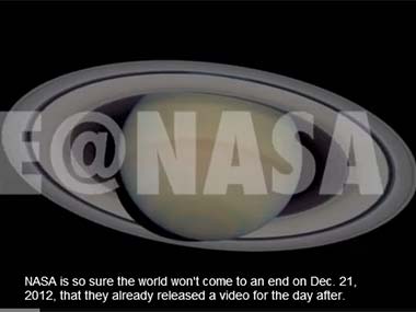 World ending today?According to this NASA video, you're safe World ending today?According to this NASA video, you're safe