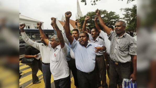 Hundreds of Sri Lankans protest against chief justice impeachement