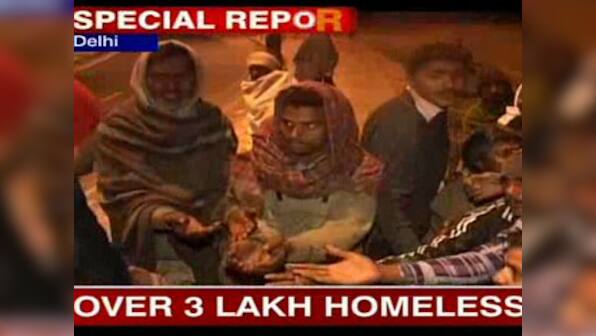 In Delhi's biting cold, the poor shiver and bear it