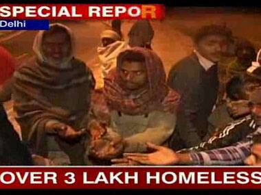 In Delhi's biting cold, the poor shiver and bear it