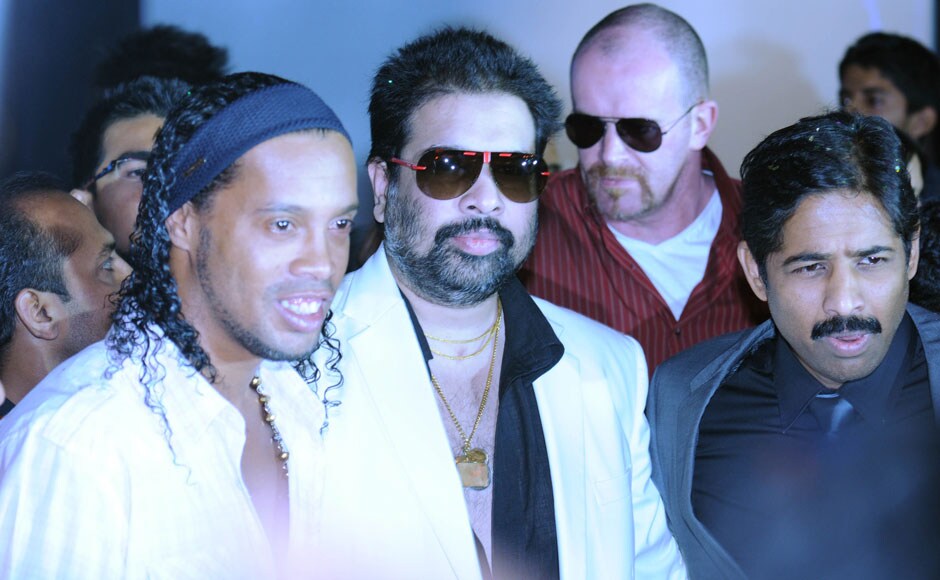 Ronaldinho with Balaji Rao and Venkatesh Rao, the producers of the movie. Sachin Gokhale/ Firstpost. Ronaldinho with Balaji Rao and Venkatesh Rao, the producers of the movie. Sachin Gokhale/ Firstpost.