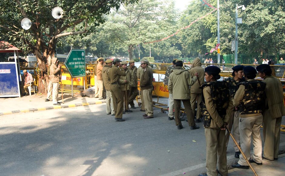 The police have also deployed several women police officers to control the agitators. Ten metro stations are also shut in and around Central Delhi. Naresh Sharma/Firstpost. The police have also deployed several women police officers to control the agitators. Ten metro stations are also shut in and around Central Delhi. Naresh Sharma/Firstpost.