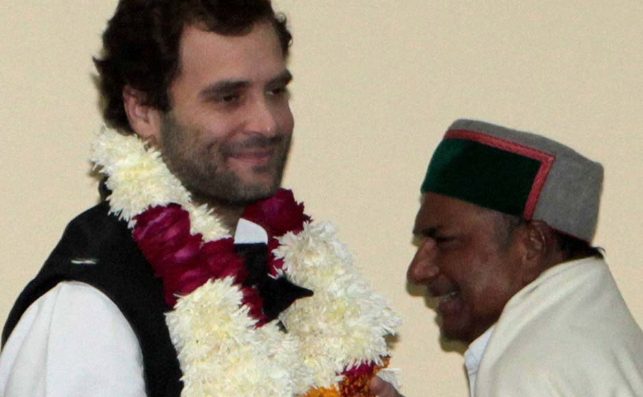 Rahul Gandhi with Defence Minister A K Antony after he was appointed as Vice President of the Congress party in Jaipur. PTI Rahul Gandhi with Defence Minister A K Antony after he was appointed as Vice President of the Congress party in Jaipur. PTI