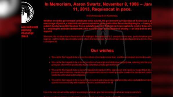 Aaron Swartz's suicide: Anonymous hacks two MIT sites