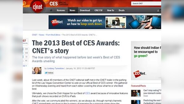 CNET's CES award debacle: Reporter quits over CBS interference
