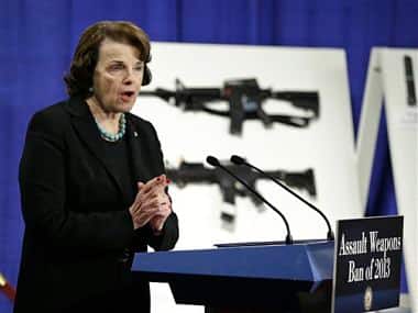 Senator Dianne Feinstein, D-Calif. speaks at a news conference. AP