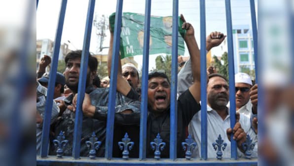 Tension in old Hyderabad after protest against Owaisi arrest