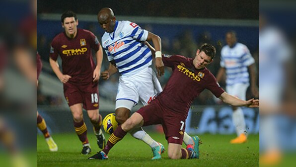 EPL: Man City draw with QPR, fail to close gap on United