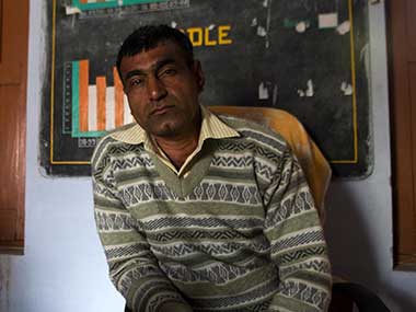 Krishna Yadav principal of the Rajkiya Adarsh High School says corruption has led to a fall in the quality of education. Naresh Sharma/Firstpost