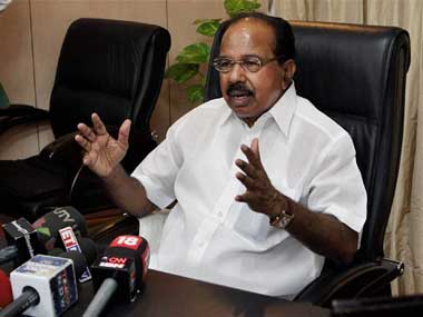 Don't go soft on Yeddy's KJP: Moily tells Congress Don't go soft on Yeddy's KJP: Moily tells Congress