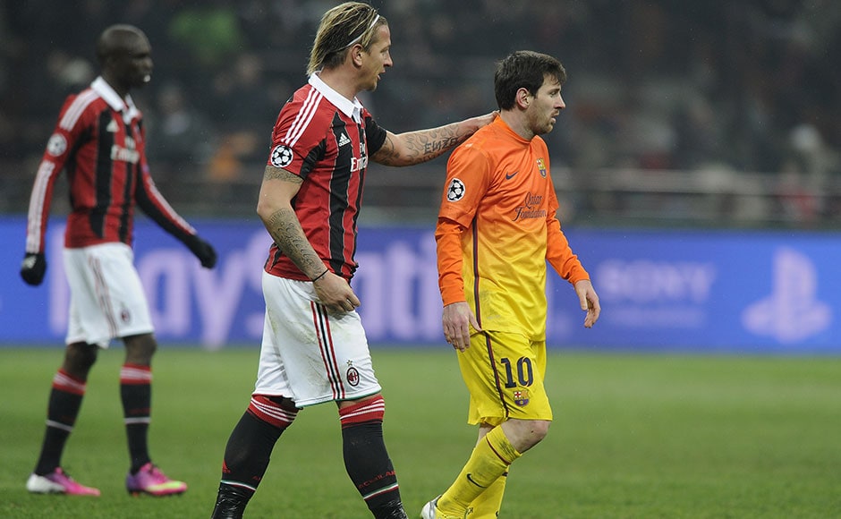 Images: AC Milan stun Barca 2-0 in Champions League -Sports News