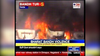 Bharat Bandh: Protest turns violent in Noida as factories, cars burnt