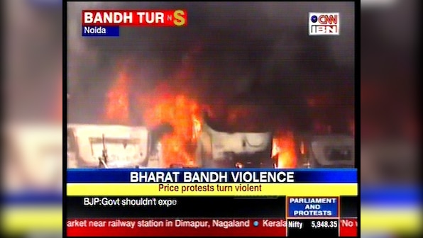 Bharat Bandh: Protest turns violent in Noida as factories, cars burnt