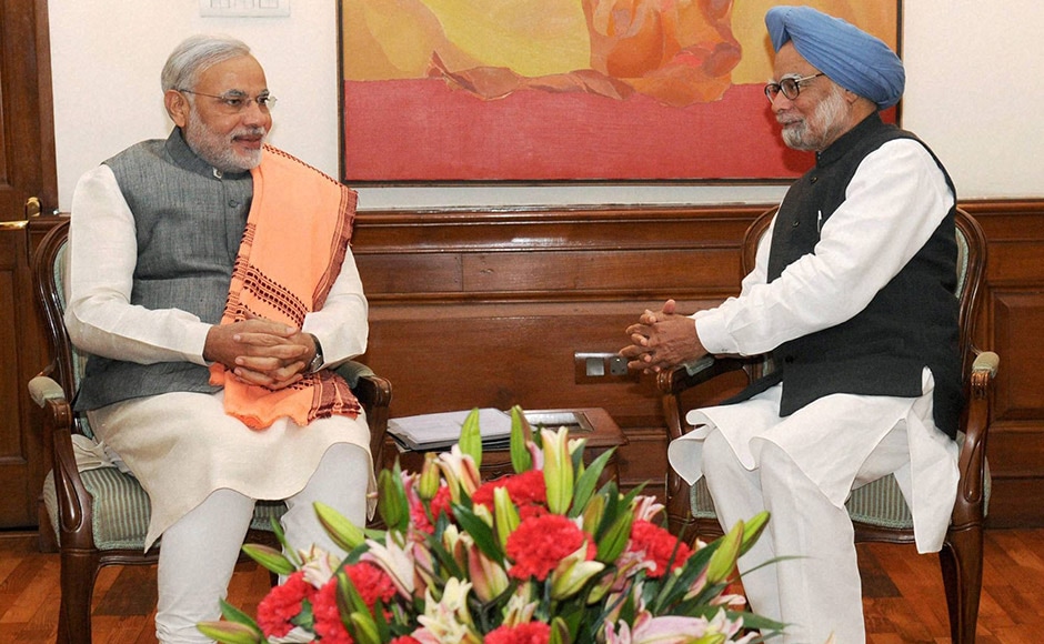 Prime Minister Manmohan Singh with Gujarat Chief Minister Narendra Modi at a meeting in New Delhi. PTI Prime Minister Manmohan Singh with Gujarat Chief Minister Narendra Modi at a meeting in New Delhi. PTI