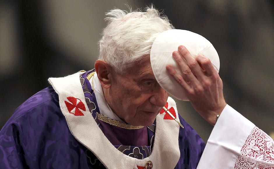 Images Pope Benedict presides over his final Ash Wednesday mass