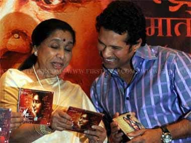 Asha Bhosle at the launch of the album for her film 'Mai'. Sachin Gokhale/ Firstpost